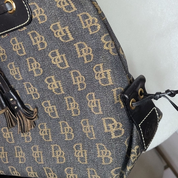 Vintage Dooney & Bourke monogram bag black purse - Picture 8 of 16